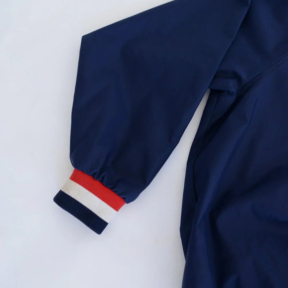 Vintage Ward & Patch Sport Navy Red  Half Zip Windbreaker Pullover Jacket XL - Picture 7 of 9